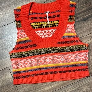Free People Multicolor Knit Crop Top